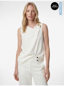 Koton - Womens White Sleeveless Top