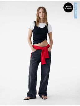 Koton - Womens Black Flare Jeans