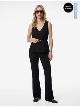 Koton - Womens Black V Neck Top