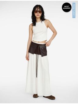 Koton - Womens Off White Crew Neck Tank Top