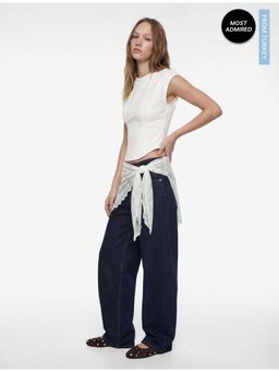 Koton - Womens White Solid Top