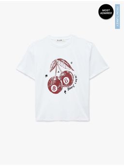 Koton - Womens White Oversized T-Shirt