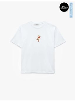 Koton - Womens White Oversized T-Shirt