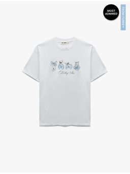 Koton - Womens White Oversized T-Shirt