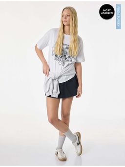 Koton - Womens White Oversize T-Shirt
