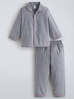 Hopscotch - Cotton All Over Print Shirt With Pajama