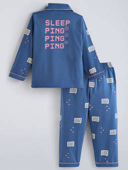 Hopscotch - Cotton All Over Print Shirt With Pajama