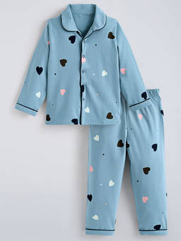 Hopscotch - Cotton Heart Shirt With Pajama