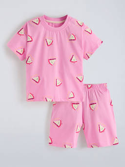 Hopscotch - Cotton All Over Print T-Shirt With Shorts