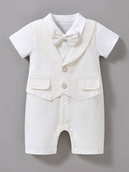 Hopscotch - Bow Applique Romper