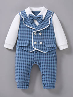 Hopscotch - Gingham Bow Applique Romper