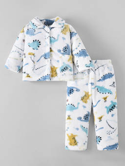 Hopscotch - Dino Textured T-Shirt And Pajama