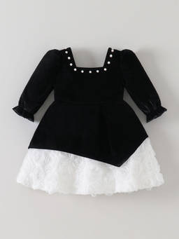 Hopscotch - Pearl Rose Applique Dress