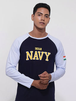 A47 - The Classic Indian Navy Raglan T-Shirt