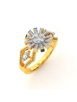 The6C - Yellow Gold White Sparkling Sunlight Diamond Ring (13)