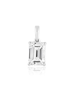 The6C - White Gold Emerald Shape Lab Grown Diamond Pendant