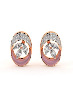 The6C - Rose Gold Multi-Color Romantic Natures Embrace Stud Earrings