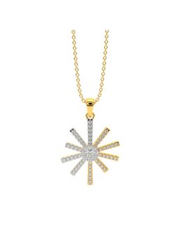The6C - Yellow Gold White Sunlit Radiance Diamond Pendant