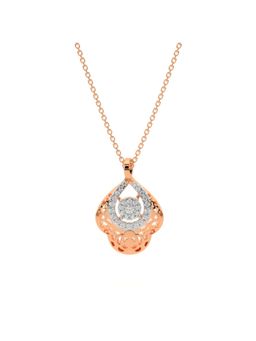 The6C - Rose Gold White Sparkling Flower Of Life Diamond Necklace