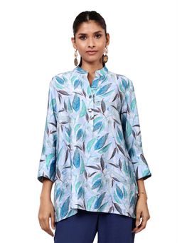 TAMISKA BY NARENDRA KUMAR - Blue Printed Top
