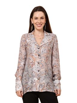 TAMISKA BY NARENDRA KUMAR - Tarini Printed Notch Lapel Shirt