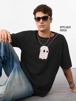 The Souled Store - Originals Ottoman: Men Black Oversized T-shirt