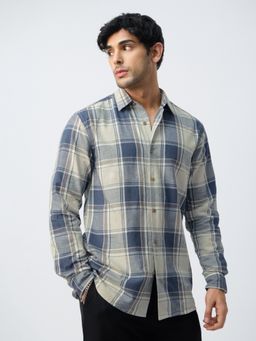 The Souled Store - Originals Cotton-Linen: Blue Topaz Men Shirt