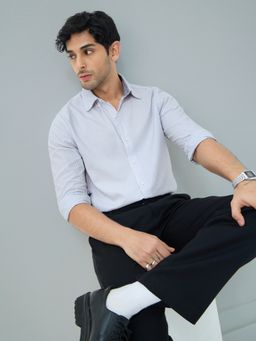 The Souled Store - Originals Slim-Fit Shirt: Ice Blue Stripes