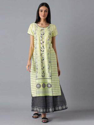 Aurelia Yellow Modern Ethnic Kurta