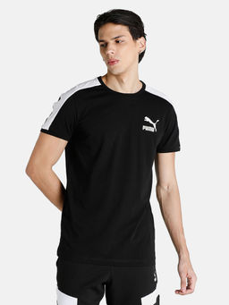 Puma - Iconic T7 Slim Casual Tee Black-white