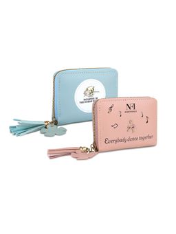 NFI Essentials - Fashion Pu Leather Mini Wallet Clutch Purse Card Holder (Pack Of 2)