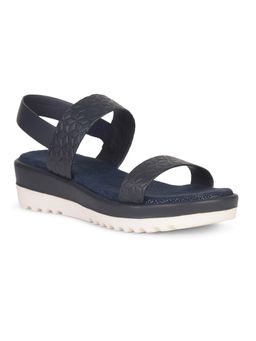 Bata - Women Slip On Navy Blue Sandals