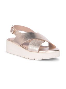 Hush Puppies - Women Buckle Rose Gold Sandals