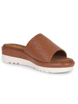 Bata - Women Slip On Brown Sandals