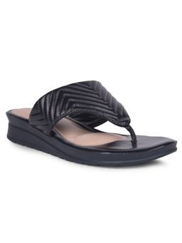Bata - Women Slip On Navy Blue Sandals
