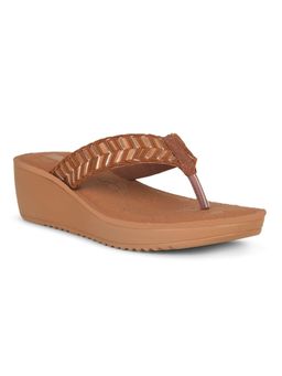 Bata - Women Slip On Tan Sandals