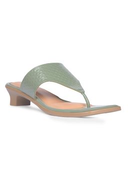 Bata - Women Slip On Green Heels