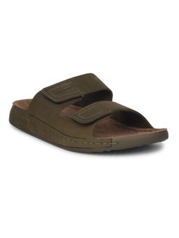 Hush Puppies - Men Slip On Olive Sandals
