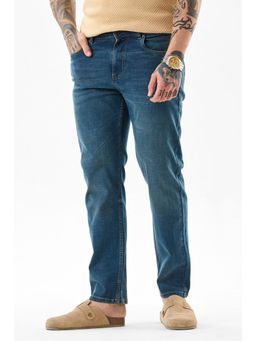 Snitch - Blue Textured Comfortable Casual Jeans for Men