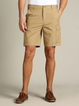 Dockers - Men Beige Regular Fit Utility Shorts