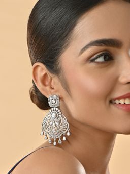 Fida - Premium 14K Rhodium-Plated Aaa American Diamond Drop Earrings