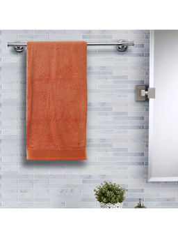 Maspar - Colorart 550GSM Embedded Stripe Solid Burnt Bath Towel