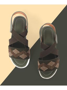 FREEPLAY - Girls Embellished Round Toe Comfort Green Sandals