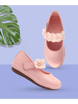 FREEPLAY - Girls Embellished Round Toe Pink Ballerina