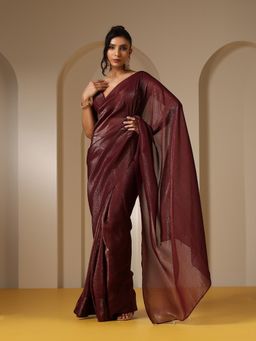 Swtantra - Albeli Chiffon Saree with SHine and Fabric with Unstitched Blouse