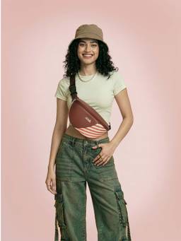 Zouk - Women Multi-Color Qutub Stripes Freya Fanny Pack Belt Bag