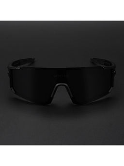 Voyage - Drift Wrap Around Polarized Black Lens & Matt Black Frame Sunglasses - PMG5593 (60)