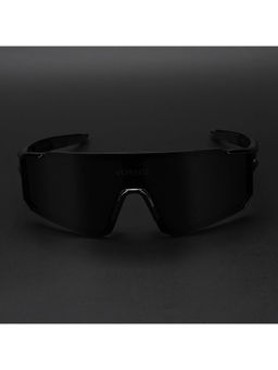 Voyage - Drift Wrap Around Polarized Black Lens & Shine Black Frame Sunglasses - PMG5594 (60)
