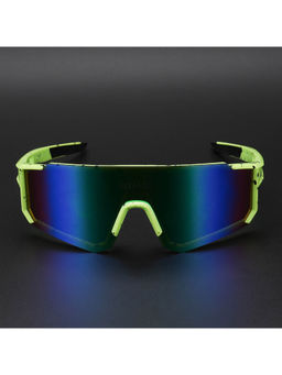 Voyage - Drift Wrap Around Polarized Multicolor Lens & Green Frame Sunglasses - PMG5596 (60)