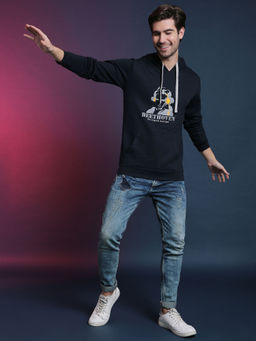 Campus Sutra - Men Printed Full Sleeve Stylish Casual Hooded Sweatshirts